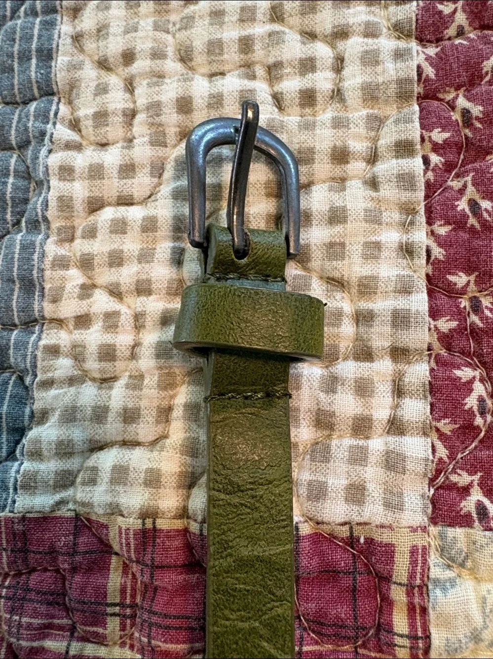Studded Olive Green Women’s Belt
